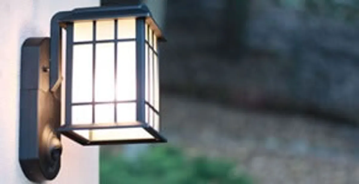 security light installation services with professionally mounted exterior wall light in Tampa, FL